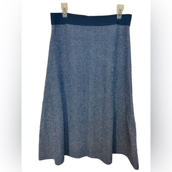 NWT COS Blue Knitted Pull On Midi Skirt - Picture 2 of 8